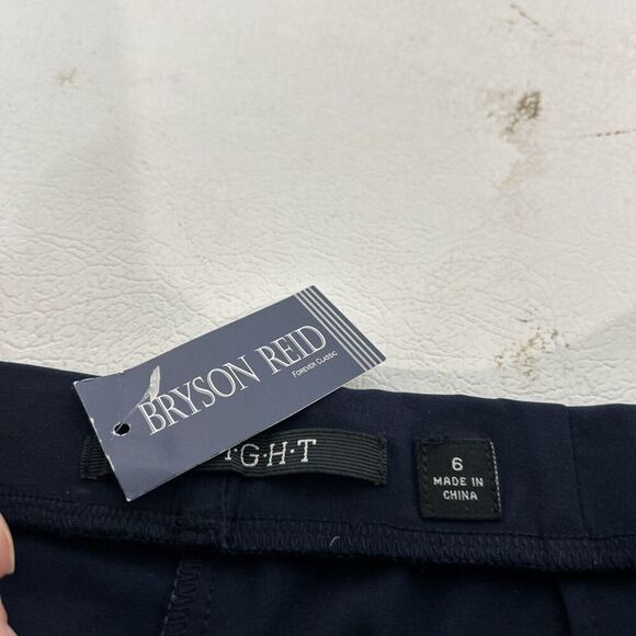 INSIGHT Straight Pull-On  Pants Women’s Size 6 Casual Work Silver Side Piping - Picture 10 of 13